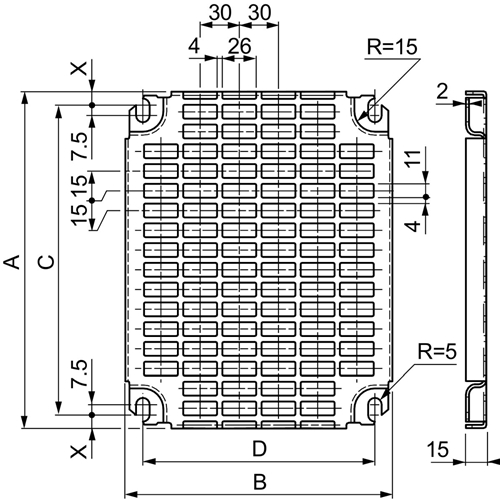 SCHNEIDER MOMOBLOC PERFORATED PLATE 1200X600