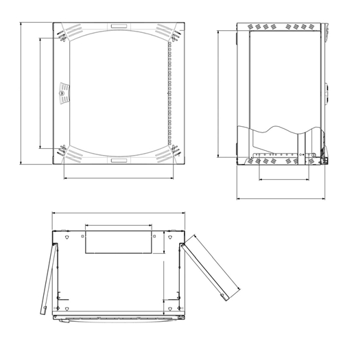 SCHNEIDER OPB Enclosure with Fixing and Swing Rack