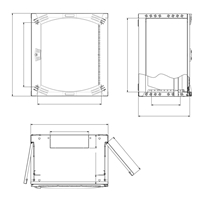 SCHNEIDER OPB Enclosure with Fixing and Swing Rack