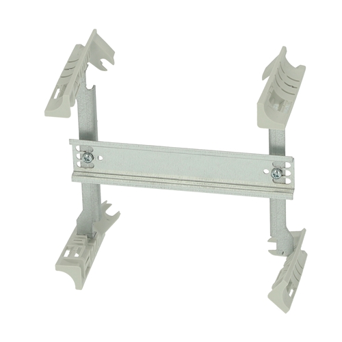 Fibox DIN rail system including front plate