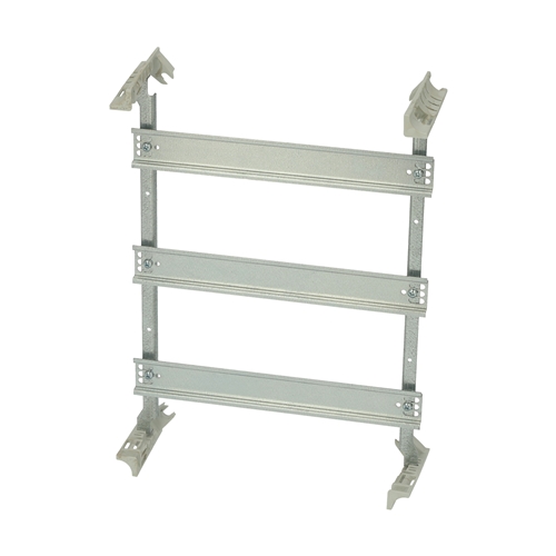 Fibox DIN rail system including front plate