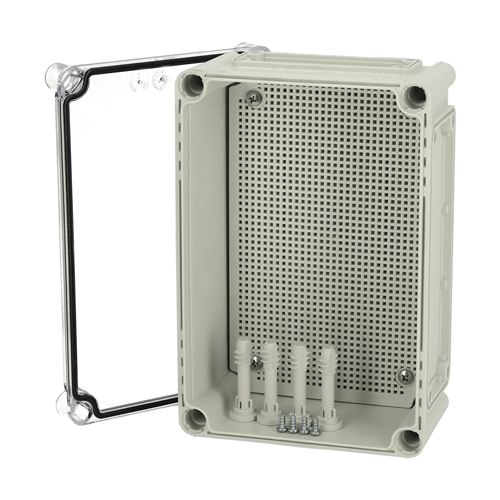 Fibox Flanged Base with screws for mounting