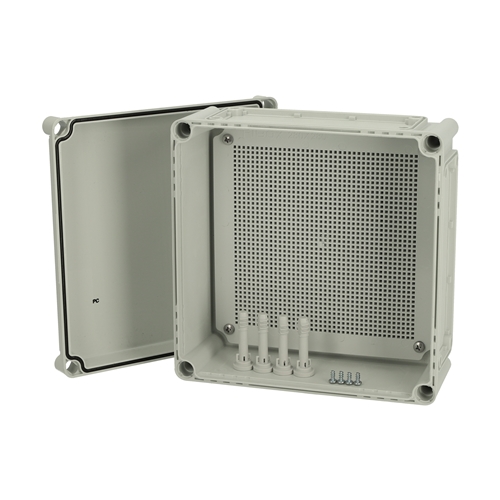 Fibox Flanged Base with screws for mounting