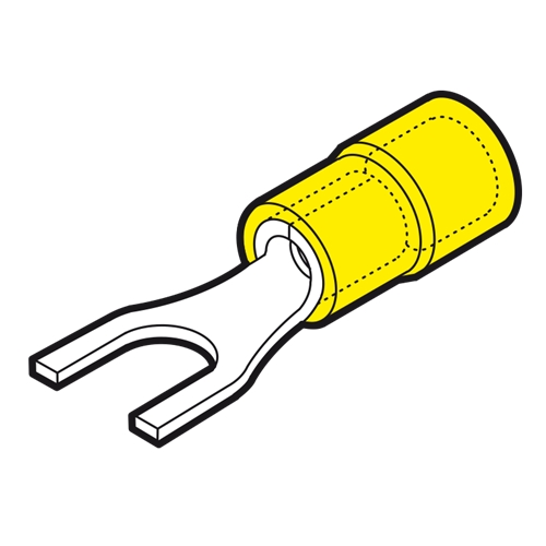 CEMBRE GF-U14 YELLOW FORK TERMINAL (PACK 100)