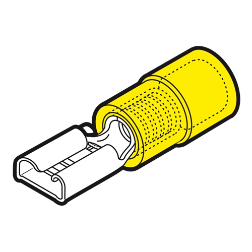 CEMBRE YELLOW 6MM INSULATED CONNECTOR