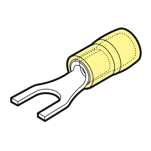 CEMBRE GKY-U4 YELLOW M4 FORK TERMINAL (PACK 100)