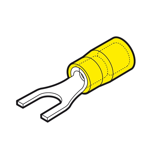 CEMBRE GP-U5 YELLOW FORK/SPADE  INSULATED TERMINAL