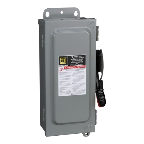 SCHNEIDER SAFETY SWITCH 30A 600V NON-FUSIBLE HD