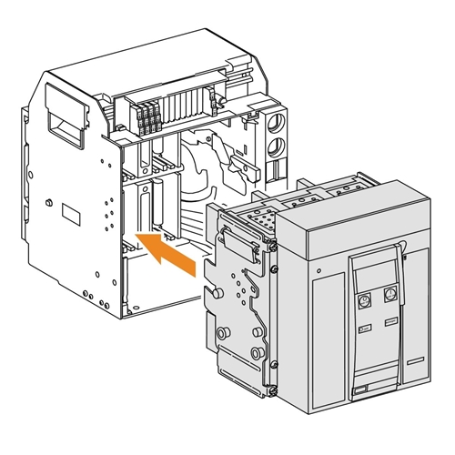 SCHNEIDER NT08 4P NA withdrawable ACB