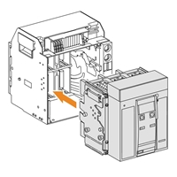 SCHNEIDER NT08 4P NA withdrawable ACB