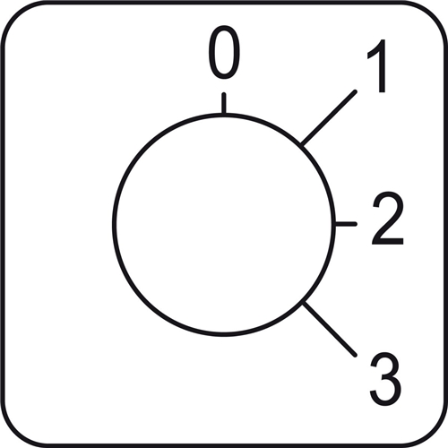 Schneider Electric legend for cam switch 0 to 3 -