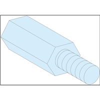 Schneider Electric PSet 4 Hexagonal Spacers M6 H23