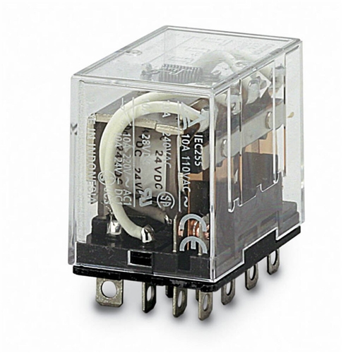 OMRON RELAY, PLUG-IN, 14 PIN, 4PDT, 10 A, LED