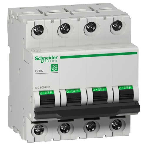 SCHNEIDER C60N 4P 10A D CURVE MCB