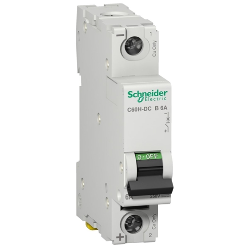 SCHNEIDER C60H-DC,SINGLE POLE CURVE C,10A 20KA