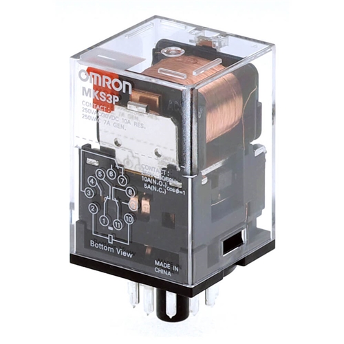 Omron Relay Plug-In 11-Pin 3PDT 10A 24VDC Mech