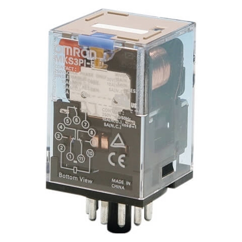OMRON RELAY, PLUG IN, 11PIN, 3PDT, 10A,