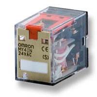 Omron Relay, plug-in, 4PDT, 5 A, 125 VDC