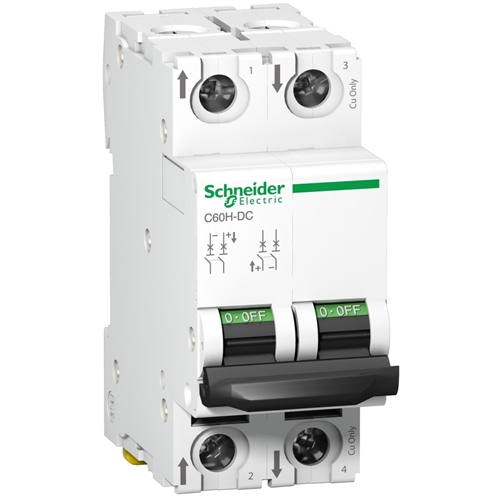 SCHNEIDER 3A 2P TYPE C BREAKER