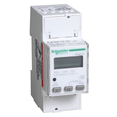 SCHNEIDER SINGLE PHASE KWH METER 63A PULSE MID