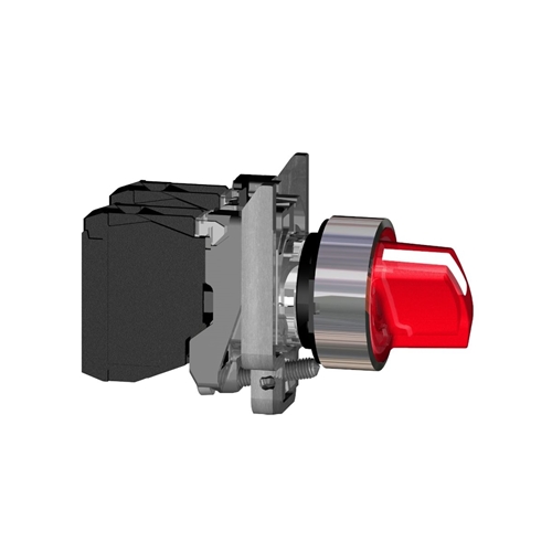 SCHNEIDER red complete illuminated selector switch