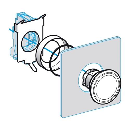 SCHNEIDER PUSHBUTTON ADAPTOR KIT 30 TO 22MM FLUSH