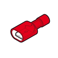 CEMBRE FULLY INSULATED PUSH ON RED MALE TERMINAL