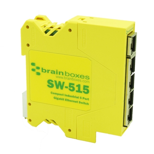 Brainboxes Compact Industrial 5 Port Gigabit