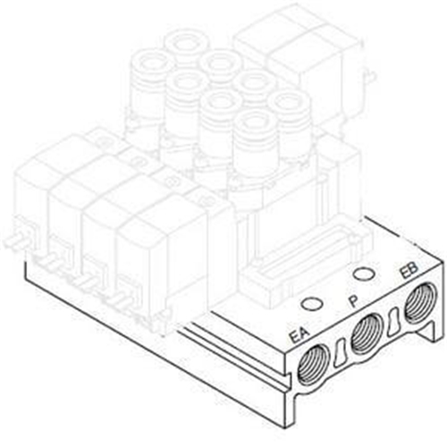 SMC (SS5Y5-41-02-C6F-Q) MANIFOLD BASE