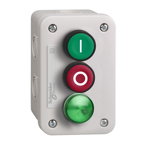 Schneider Electric control station with green pb 1