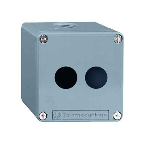 SCHNEIDER 2HOLE ZINC ALLOY ENCLOSURE BLUE 80 X 80