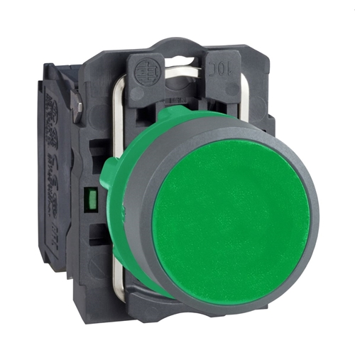 Schneider Electric green flush pushbutton 1NO scre