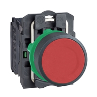 Schneider Electric red projecting complete push-bu