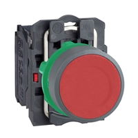 Schneider Electric red flush pushbutton 1NC screw