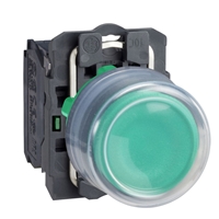 Schneider Electric green projecting complete pushb