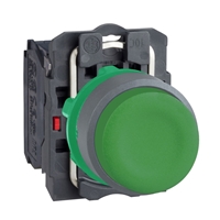 Schneider Electric green projecting pushbutton wit