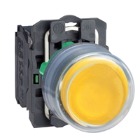 Schneider Electric yellow projecting complete push