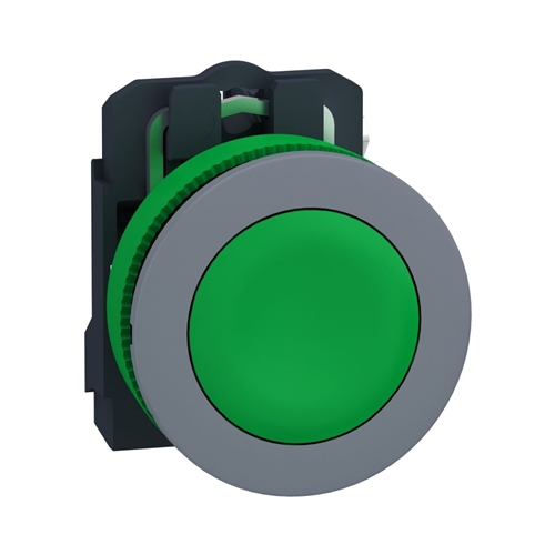 Schneider Electric flush mounted green flush caps