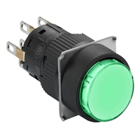 Schneider Electric round green illuminated pushbut