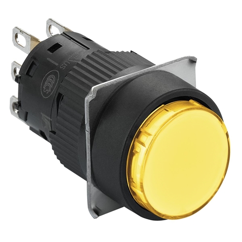 Schneider Electric round yellow illuminated pushbu