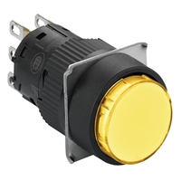 Schneider Electric round yellow illuminated pushbu