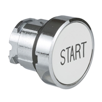 SCHNEIDER PUSHBUTTON FLUSH WHITE MARKED "START"