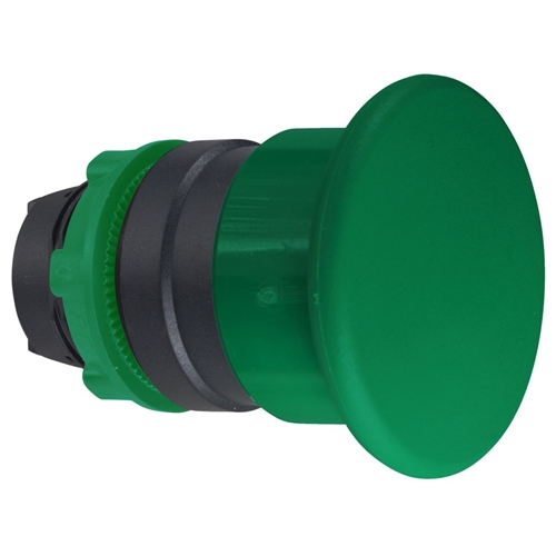 SCHNEIDER MUSHROOM PUSHBUTTON 40MM GREEN SPRING