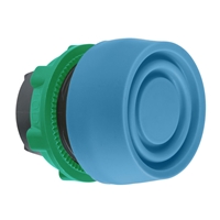 Schneider blue booted push button, opaque