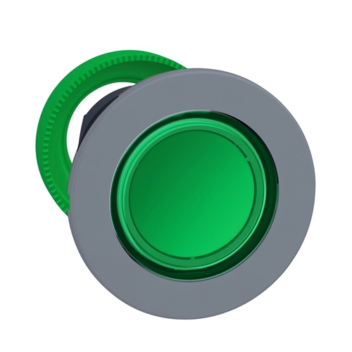 Schneider Electric flush mounted green flush caps