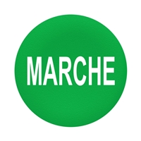 Schneider Electric green plain cap MARCHE for flus