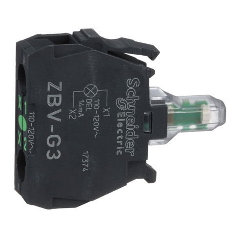 SCHNEIDER LED BLOCK 48...120VAC GREEN