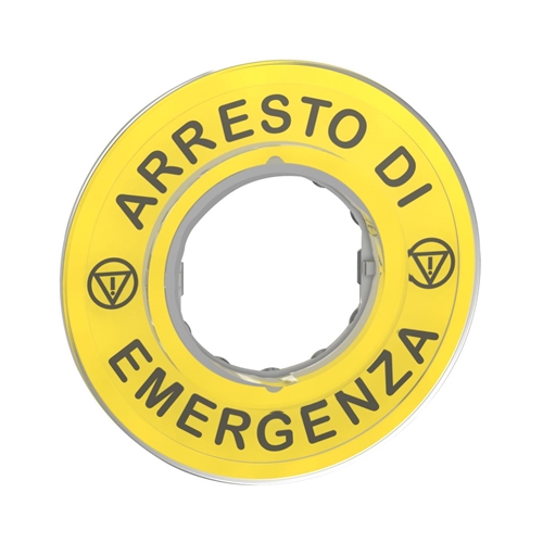 SCHNEIDER E STOP LEGEND PLATE ARRESTO EMERGENZA