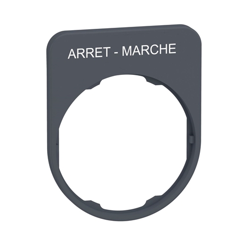 Schneider Electric legend plate with arret-marche