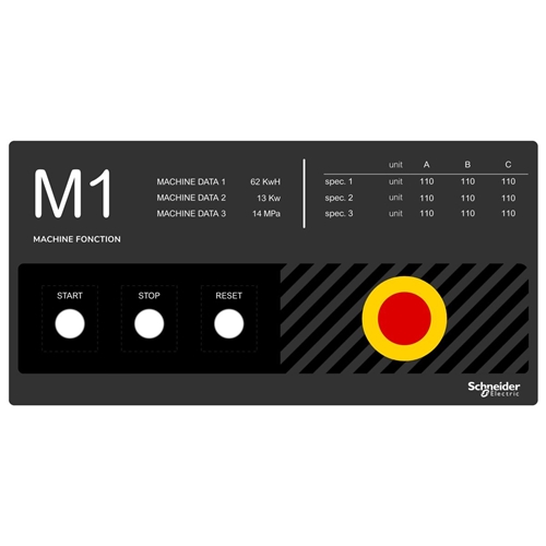 Schneider Electric legend panel 400 x 200 template